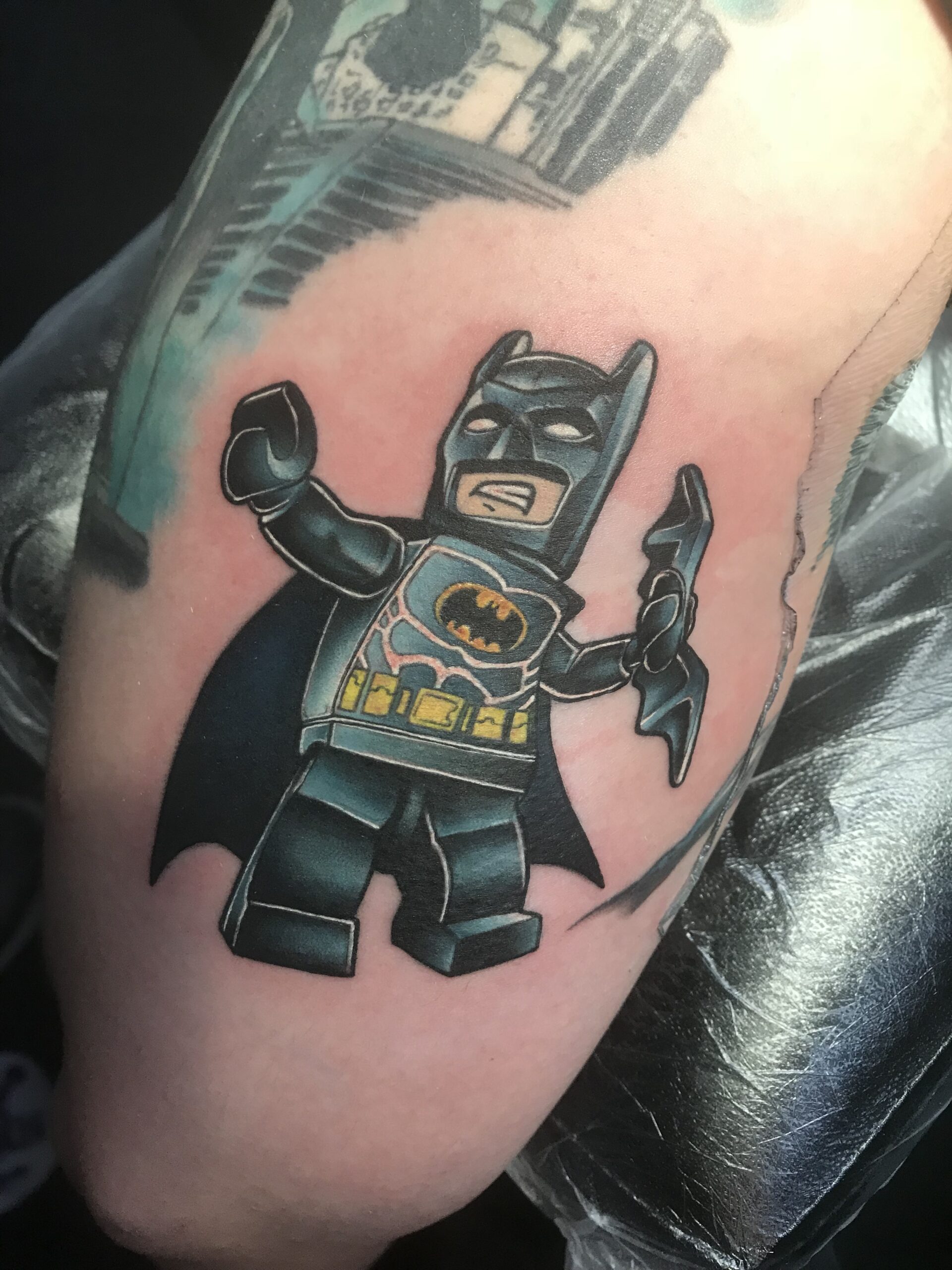Batman is one of my favorite superheroes of all time. So as my first tattoo  I wanted to do something that will honor him! (Symbol mainly inspired by  Arkhamverse one, since that